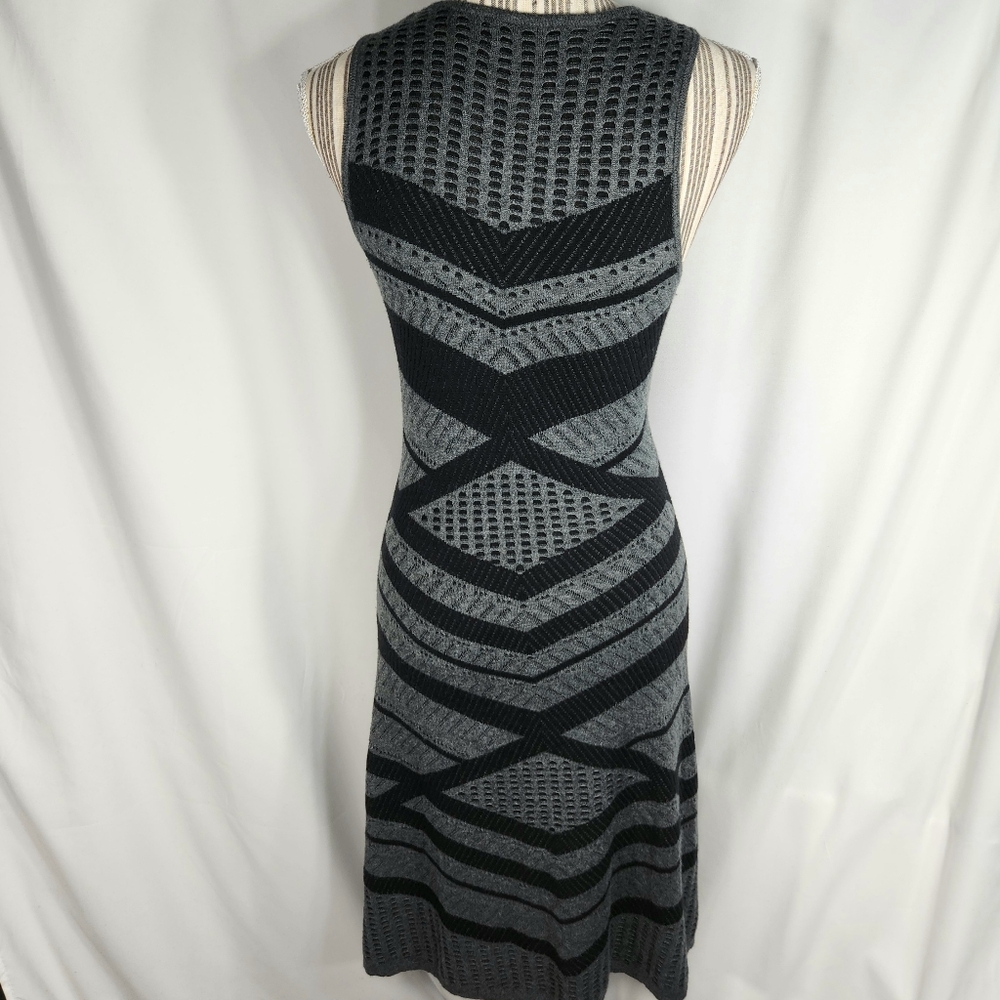 Mossimo Black & Grey Perforated Accents Long Tank Dress Size XSmall - Picture 5 of 8